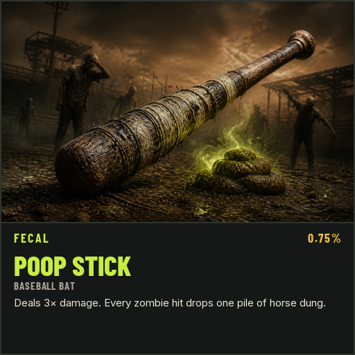 Poop Stick — Baseball Bat